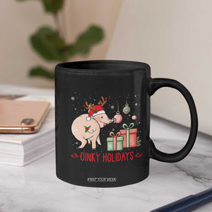 Oinky Holidays Coffee Mug Funny Christmas Pig Lover Gift TS12 Print Your Wear
