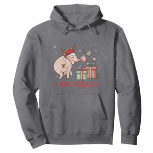 Oinky Holidays Hoodie Funny Christmas Pig Lover Gift TS12 Charcoal Print Your Wear