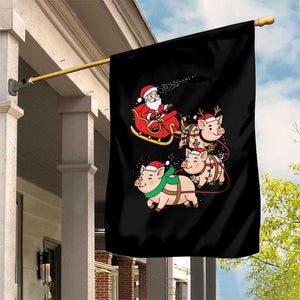 Santa Pig Sleigh Crew Garden Flag Funny Christmas Pig Lover Gift TS12 Print Your Wear
