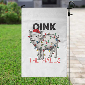 Oink The Halls Garden Flag Funny Christmas Pig Lover Gift TS12 Print Your Wear