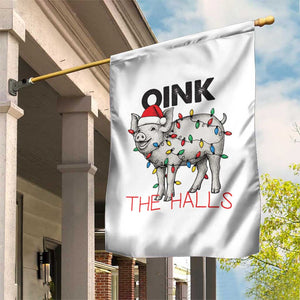 Oink The Halls Garden Flag Funny Christmas Pig Lover Gift TS12 Print Your Wear