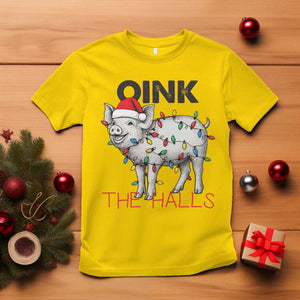 Oink The Halls T Shirt Funny Christmas Pig Lover Gift TS12 Daisy Print Your Wear