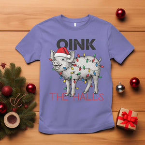 Oink The Halls T Shirt Funny Christmas Pig Lover Gift TS12 Violet Print Your Wear