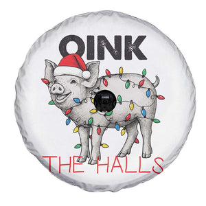 Oink The Halls Spare Tire Cover Funny Christmas Pig Lover Gift TS12 Print Your Wear