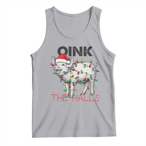 Oink The Halls Tank Top Funny Christmas Pig Lover Gift TS12 Athletic Heather Print Your Wear