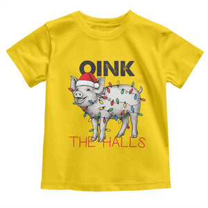 Oink The Halls Toddler T Shirt Funny Christmas Pig Lover Gift TS12 Daisy Print Your Wear
