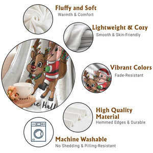 Oink The Halls Throw Blanket Pig Christmas Farm Life Gift TS12 Print Your Wear