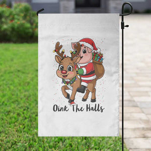 Oink The Halls Garden Flag Pig Christmas Farm Life Gift TS12 Print Your Wear