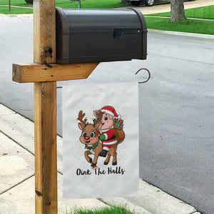 Oink The Halls Garden Flag Pig Christmas Farm Life Gift TS12 Print Your Wear