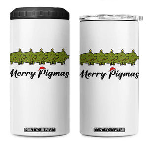 Merry Pigmas 4 in 1 Can Cooler Tumbler Holiday Gift For Pig Lovers TS12 One Size: 16 oz White Print Your Wear