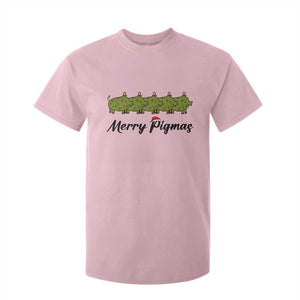 Merry Pigmas T Shirt For Kid Holiday Gift For Pig Lovers TS12 Light Pink Print Your Wear