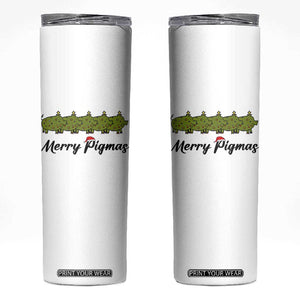 Merry Pigmas Skinny Tumbler Holiday Gift For Pig Lovers TS12 White Print Your Wear