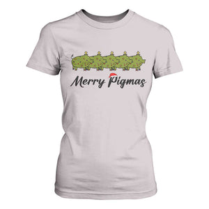 Merry Pigmas T Shirt For Women Holiday Gift For Pig Lovers TS12 Ice Gray Print Your Wear