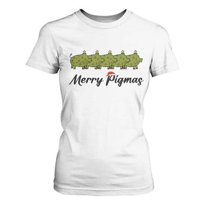 Merry Pigmas T Shirt For Women Holiday Gift For Pig Lovers TS12 White Print Your Wear