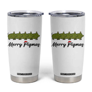 Merry Pigmas Tumbler Cup Holiday Gift For Pig Lovers TS12 White Print Your Wear
