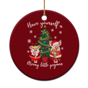 Have Yourself A Merry Little Pigmas Ceramic Ornament Christmas Pig Lover Farm Life TS12 1pc Red Print Your Wear