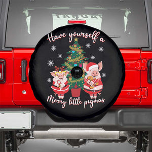 Have Yourself A Merry Little Pigmas Spare Tire Cover Christmas Pig Lover Farm Life TS12 Black Print Your Wear