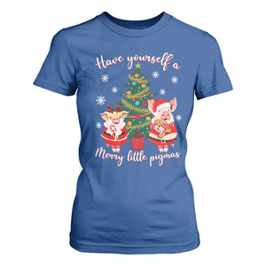 Have Yourself A Merry Little Pigmas T Shirt For Women Christmas Pig Lover Farm Life TS12 Royal Blue Print Your Wear