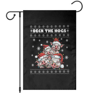 Deck The Hogs Ugly Christmas Sweater Garden Flag Pig Lover Gift TS12 Black Print Your Wear