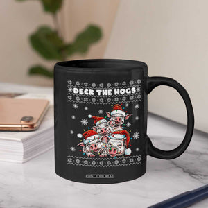 Deck The Hogs Ugly Christmas Sweater Coffee Mug Pig Lover Gift TS12 Print Your Wear