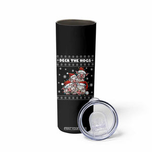 Deck The Hogs Ugly Christmas Sweater Skinny Tumbler Pig Lover Gift TS12 Print Your Wear