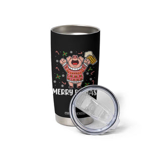 Christmas Pig Drinking Beer Tumbler Cup Funny Merry Pigmas Gift TS12 Print Your Wear