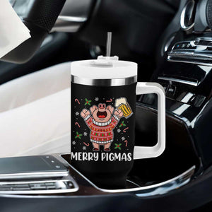 Christmas Pig Drinking Beer Tumbler With Handle Funny Merry Pigmas Gift TS12 Print Your Wear