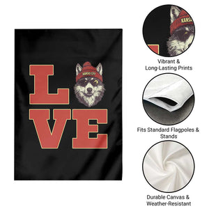 Midwest Wolf Football Pride Garden Flag Game Day Gift TS12 Print Your Wear