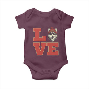 Midwest Wolf Football Pride Baby Onesie Game Day Gift TS12 Maroon Print Your Wear