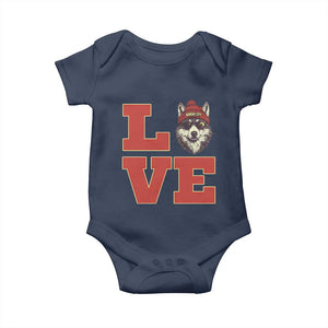 Midwest Wolf Football Pride Baby Onesie Game Day Gift TS12 Navy Print Your Wear