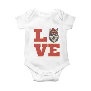 Midwest Wolf Football Pride Baby Onesie Game Day Gift TS12 White Print Your Wear