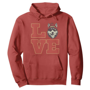 Midwest Wolf Football Pride Hoodie Game Day Gift TS12 Red Print Your Wear