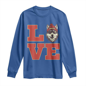 Midwest Wolf Football Pride Long Sleeve Shirt Game Day Gift TS12 Royal Blue Print Your Wear