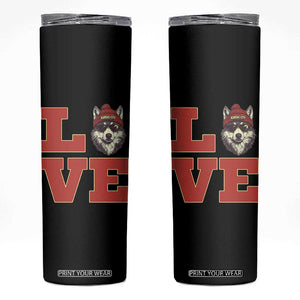 Midwest Wolf Football Pride Skinny Tumbler Game Day Gift TS12 Black Print Your Wear
