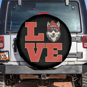 Midwest Wolf Football Pride Spare Tire Cover Game Day Gift TS12 No hole Black Print Your Wear