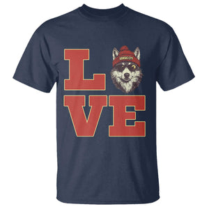 Midwest Wolf Football Pride T Shirt Game Day Gift TS12 Navy Print Your Wear