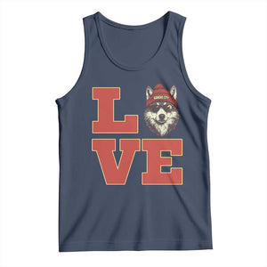 Midwest Wolf Football Pride Tank Top Game Day Gift TS12 Navy Print Your Wear