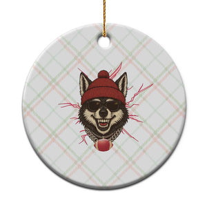 Howling Wolf Spirit For The Midwest Football Fan Ceramic Ornament TS12 1pc Christmas Plaid Print Your Wear