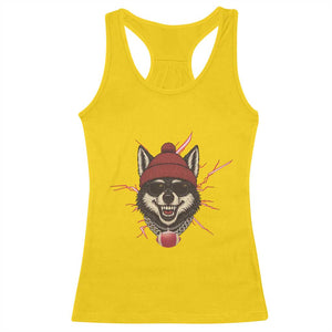 Howling Wolf Spirit For The Midwest Football Fan Racerback Tank Top TS12 Daisy Print Your Wear