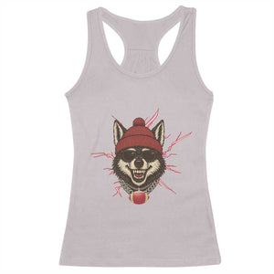 Howling Wolf Spirit For The Midwest Football Fan Racerback Tank Top TS12 Ice Gray Print Your Wear