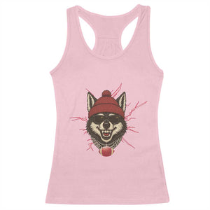 Howling Wolf Spirit For The Midwest Football Fan Racerback Tank Top TS12 Light Pink Print Your Wear