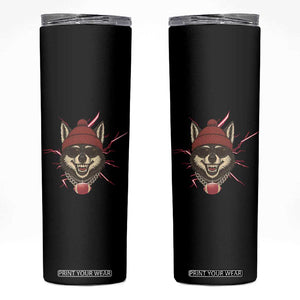 Howling Wolf Spirit For The Midwest Football Fan Skinny Tumbler TS12 Black Print Your Wear