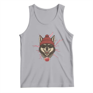 Howling Wolf Spirit For The Midwest Football Fan Tank Top TS12 Athletic Heather Print Your Wear