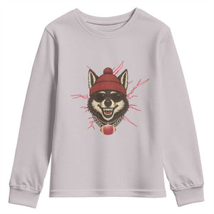 Howling Wolf Spirit For The Midwest Football Fan Youth Sweatshirt TS12 Ice Gray Print Your Wear
