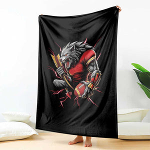 Midwest Wolf Spirit Throw Blanket American Football Fan Lifestyle TS12 Print Your Wear