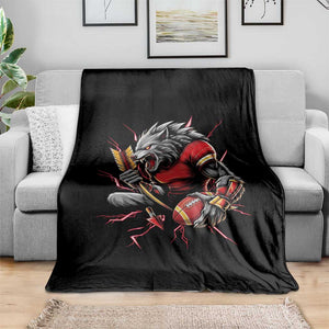 Midwest Wolf Spirit Throw Blanket American Football Fan Lifestyle TS12 Print Your Wear