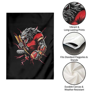 Midwest Wolf Spirit Garden Flag American Football Fan Lifestyle TS12 Print Your Wear