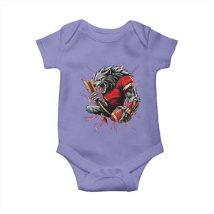 Midwest Wolf Spirit Baby Onesie American Football Fan Lifestyle TS12 Violet Print Your Wear