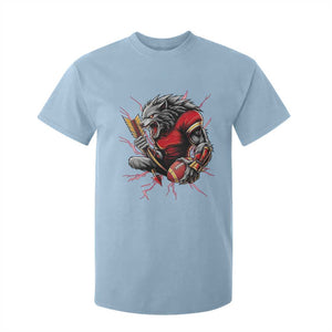 Midwest Wolf Spirit T Shirt For Kid American Football Fan Lifestyle TS12 Light Blue Print Your Wear