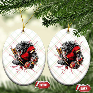 Midwest Wolf Spirit Ceramic Ornament American Football Fan Lifestyle TS12 Print Your Wear